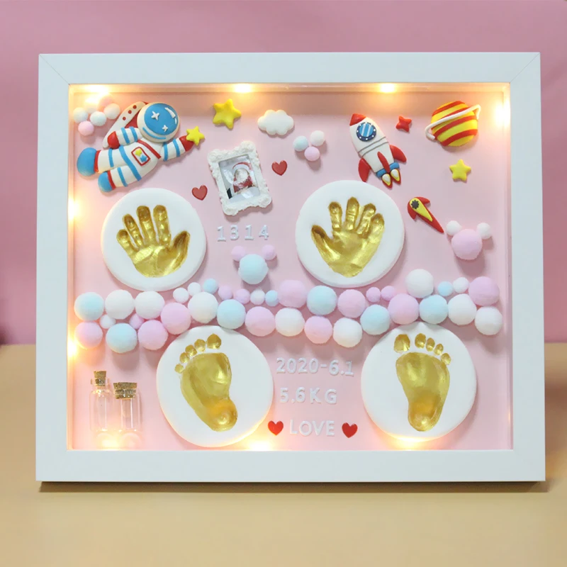 New high quality newborn baby photo frame baby handprint footprint cute baby photo frame
