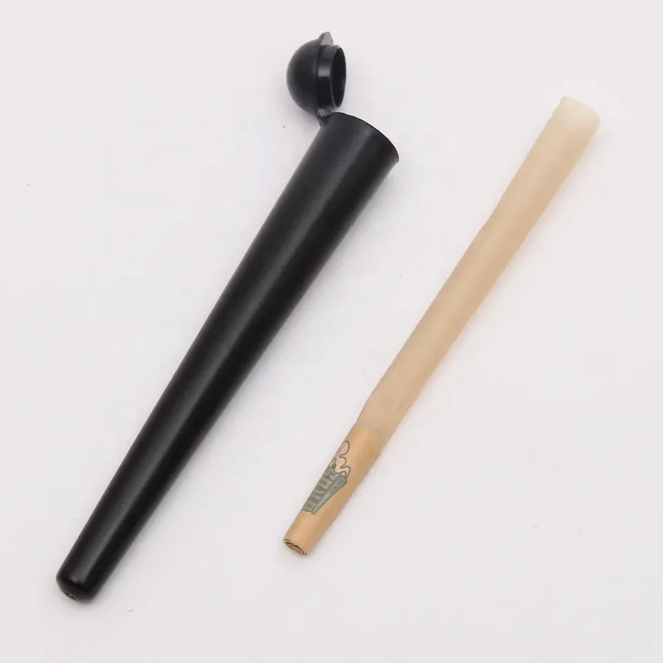Custom Sticker 116mm Colorful Plastic Tube Air Tight Smell Proof Cigar Storage Container Portable  Cone Tube