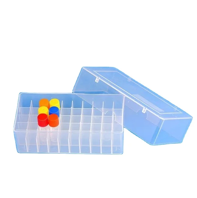 Plastic 50 Wells Cryo Box Laboratory Freezer Box for 1.8ml Cryo Tube
