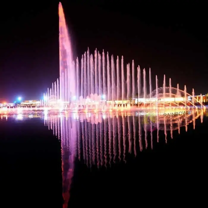 Saudi Outdoor 300M Long Pool Musical Dancing Water Fountain Equipment Fountain For Event Show