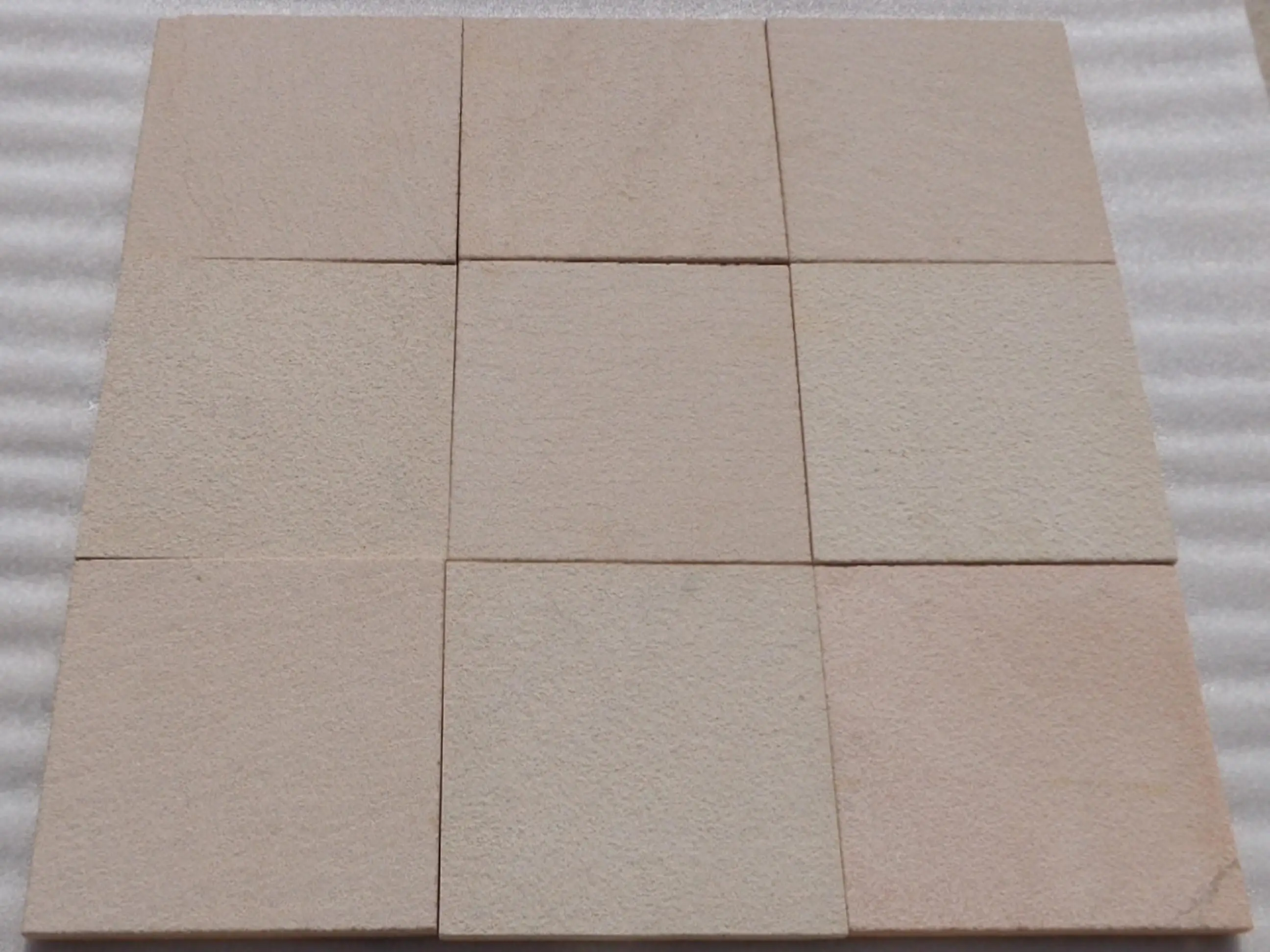 Dholpur Beige Honed Top Calibrated Bottom Machine Cut Edges Sandstone High Strength Bulk Quantity Top Selling