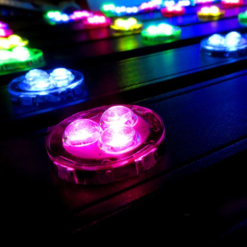 Aoying Round Light for House RGB 30mm WS2811 IP68 Exterior SMD 5050 LED Pixel Gemstone Permanent Track