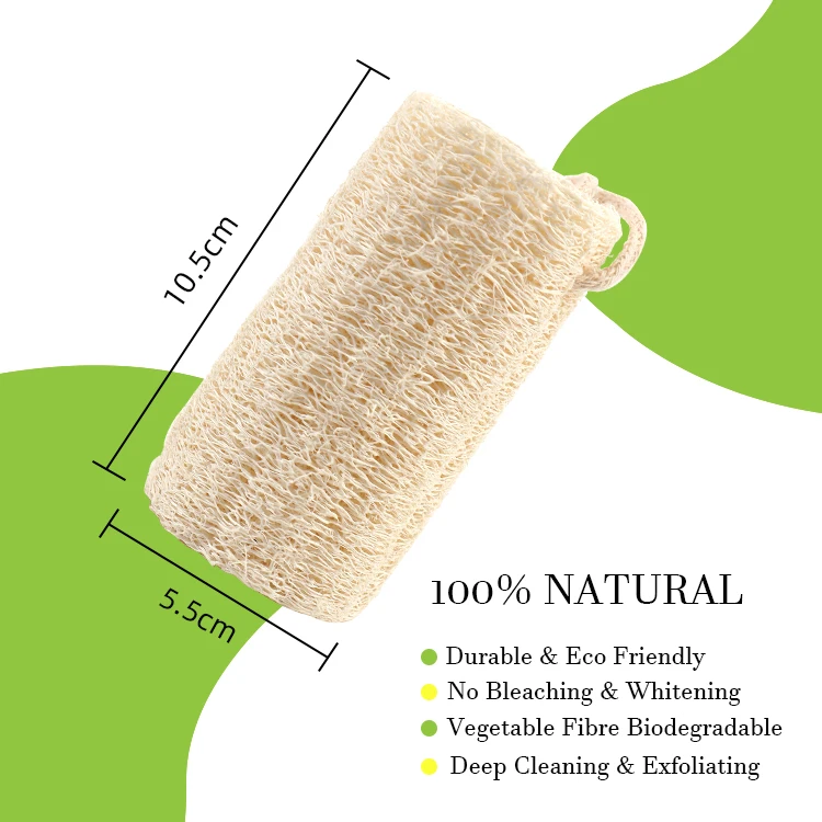 Wholesale Bulk Loofah Sponge Natural Raw Material Cellulose Exfoliating Body Luffa Scrubber Sponge Bathing Shower Loofah