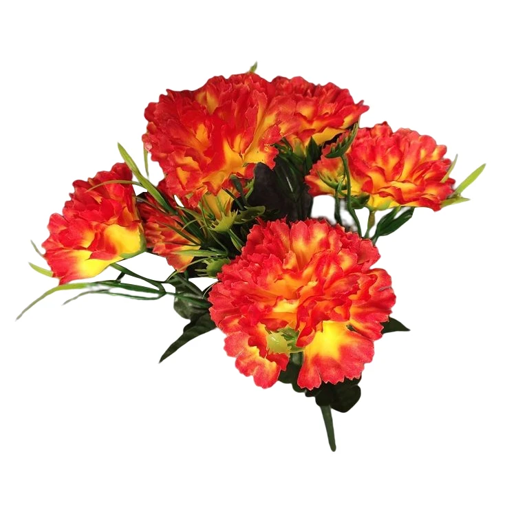 Home Decoration Mothers Day Valentines Gifts 6 Heads Carnations