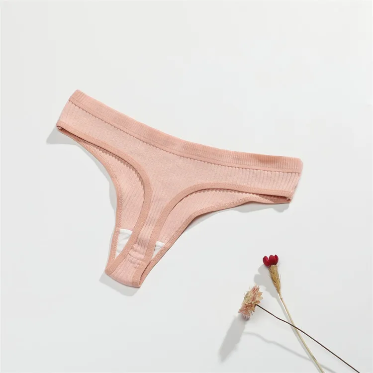 Factory Directly 8 Colors High Quality Cotton Soft G String Bikini Thong Ladies Sexy Panties