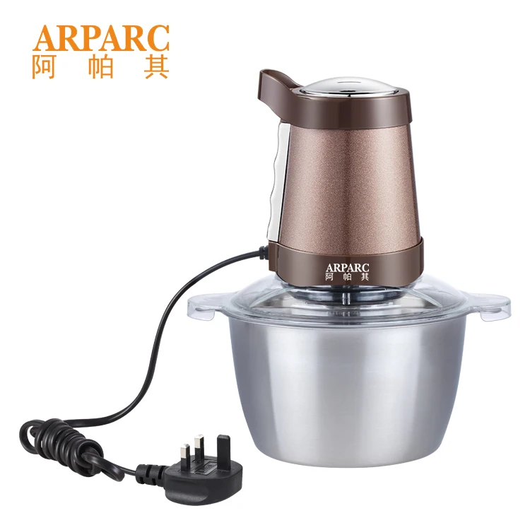 kitchen food processor 2.0L inox SUS304 bowl chopper chopping mixing speed setting low noice