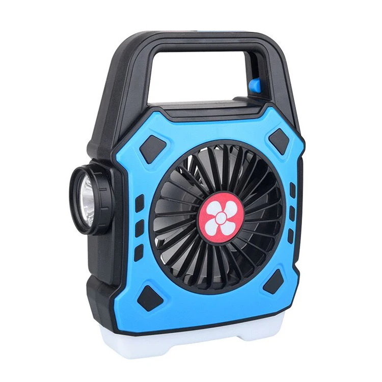 Type-C Rechargeable LED Camping Fan Light Outdoor Portable Lamp with Power Bank