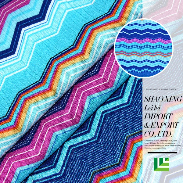 Профессиональный поставщик, дружественная дышащая полосатая вискозная трикотажная ткань для платья