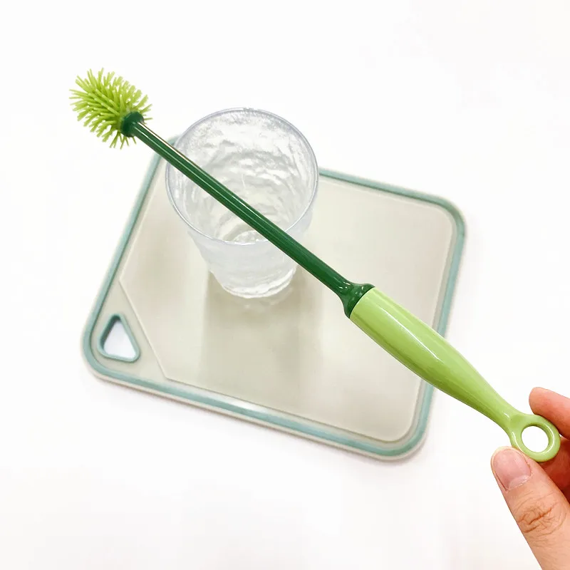 Custom 11inch Cleaning Tools Long Handle Glass Feeding Bottle Cleaner Plastic Cleaning Brush for Water Bottle