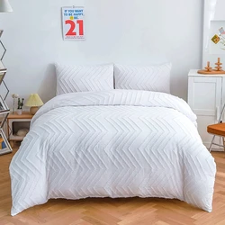 Grey boho queen king size embroidery bed sheet set design modern 3pcs basics luxury bedding set bed duvet covers set