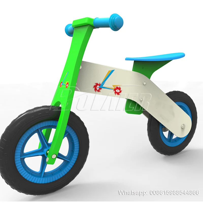 Adjustable Seat Kids Wooden Balance Bike For Baby Wood Running Bike