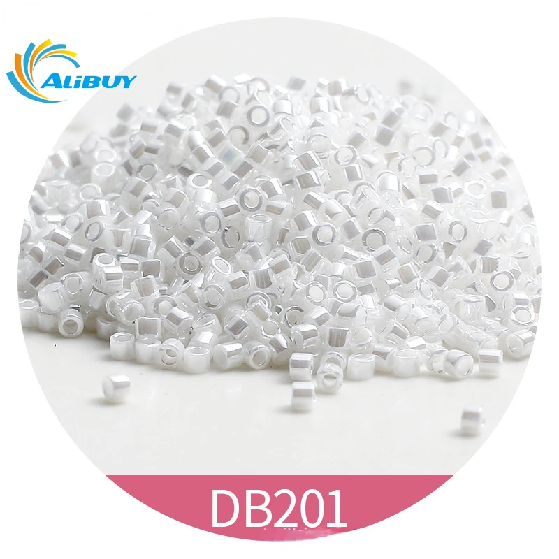 antique beads 1688 shopping online  1.6mm Solid white ribbon color Handmade bead Cross-border bracelet earrings with beads