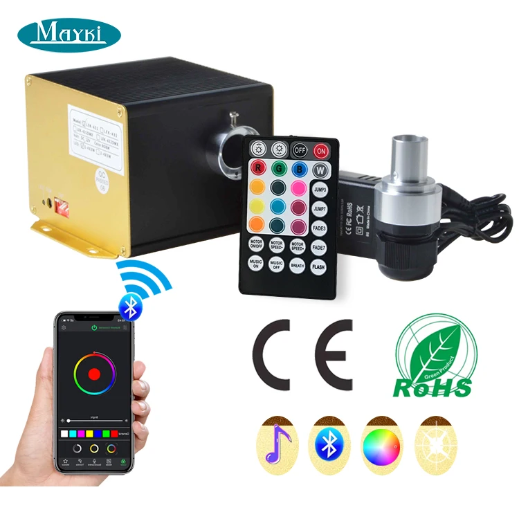 Mini RGB 12V LED light projector, thin 160 strands, fiber optic village fiber optic light remote control