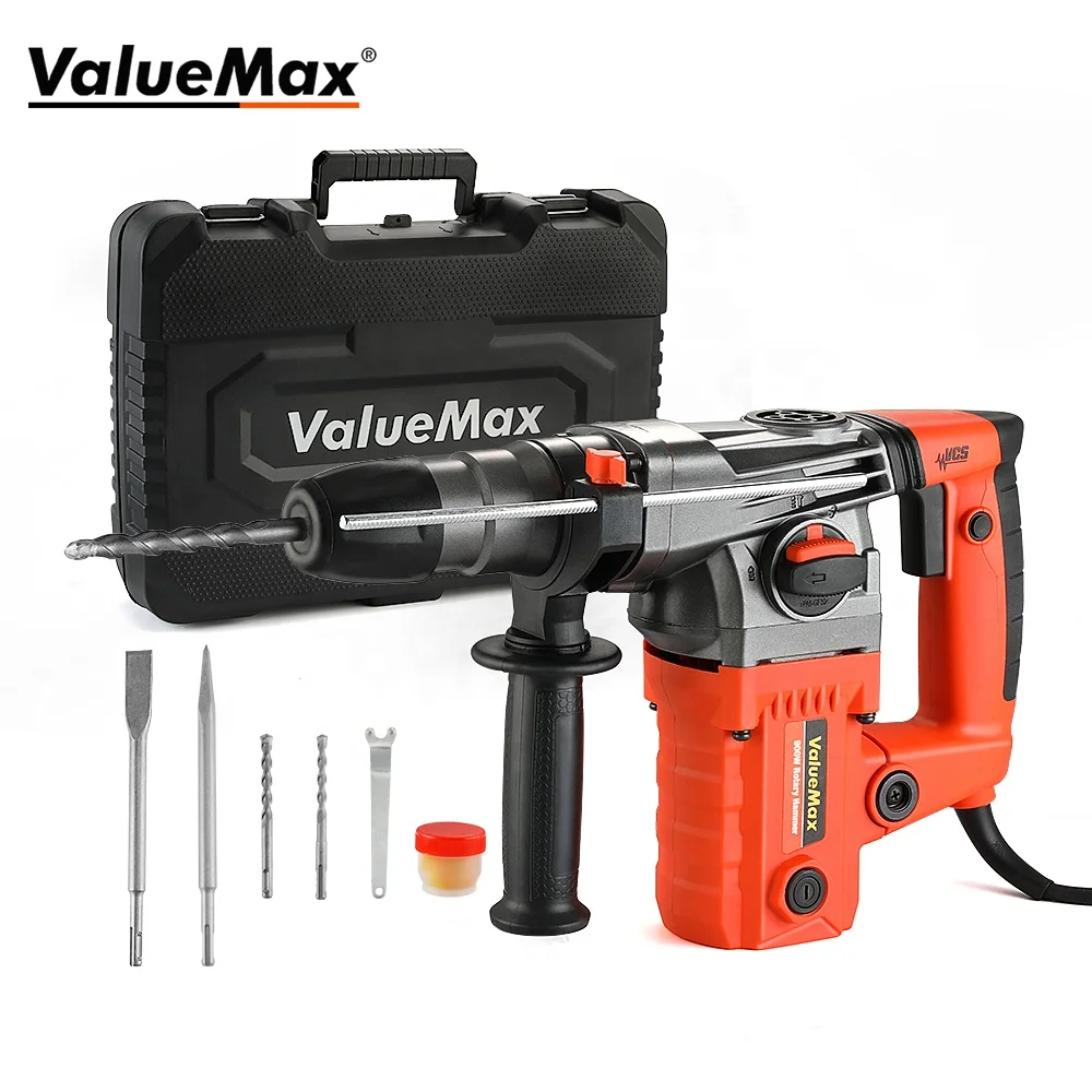 ValueMax VDE plug 900w electric corded power rotary hammer drill for concrete wood steel