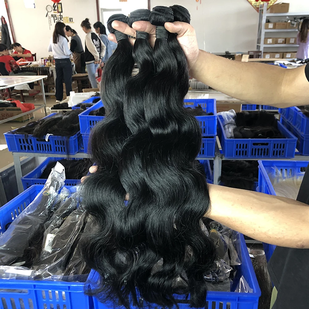 Dropshipping Raw Unprocessed Vietnamese Hair Bundle Vendors, #N Black Color Body Wave Funmi Hair SDD Bundles For Black Women