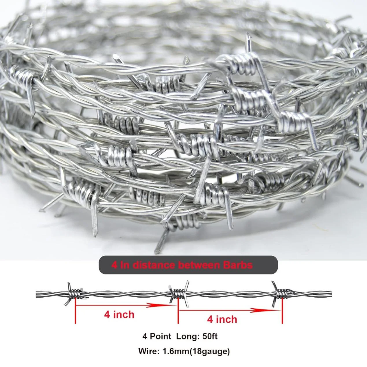 Metal barbed wire hot-dip galvanized barbed wire blade barbed rope anti climbing barbed wire Thorn rope farm breeding