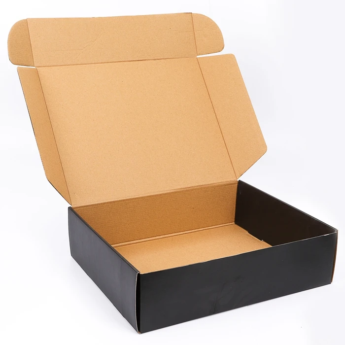 Wholesale Mailer Box Corrugated Matte Black Shipping Box Custom Printing Packaging Shoe Box With Logo