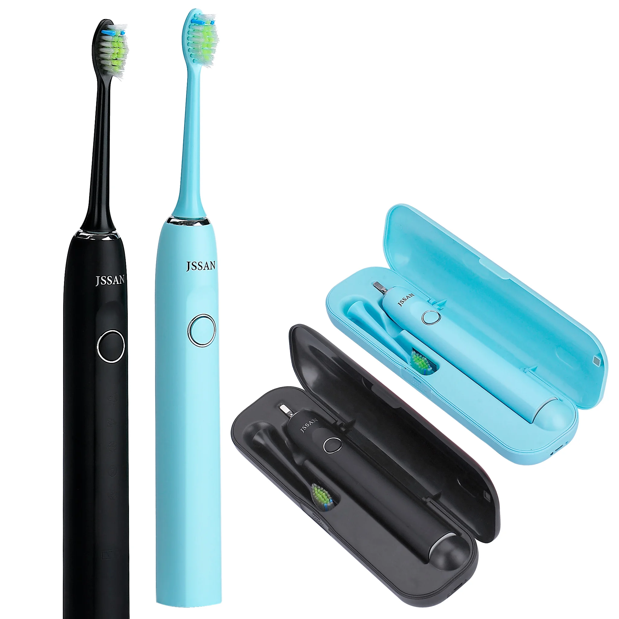 Ultra Whitening teeth 38,000 VPM Motor & Wireless Charging 5 Modes Pressure Sensor Electric Toothbrushes with Smart Timers