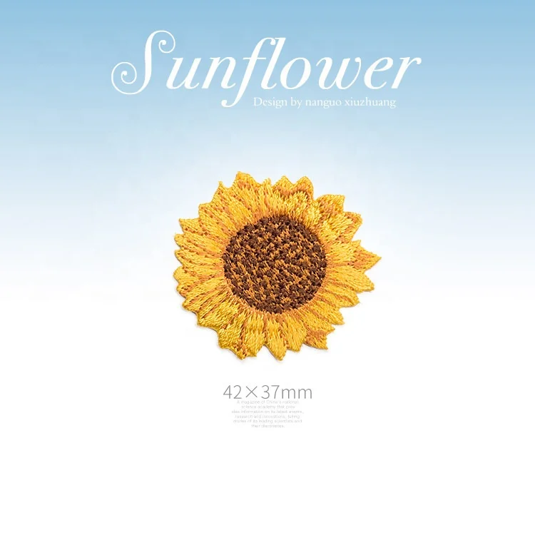 
Wholesale DIY Iron On Sunflower Embroidery Patch For Clothing 