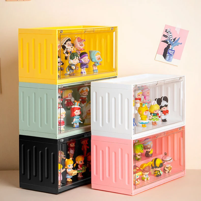 Transparent Large Space Plastic Storage Box Anime Figures Display Case Matt container doll toy storage box