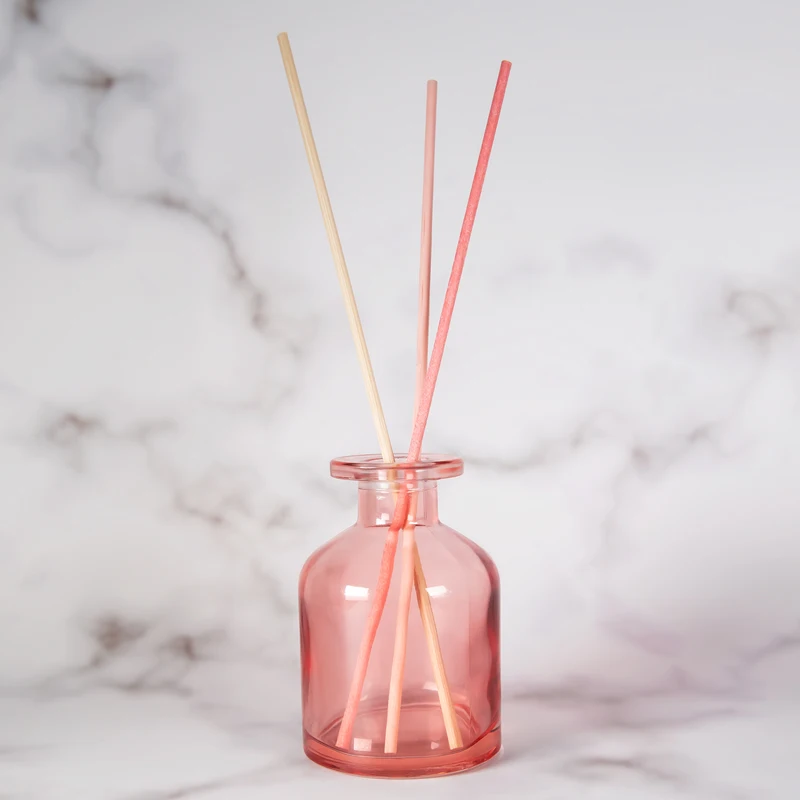 100ml 150ml Empty Bright Black Round Glass Reed Diffuser Bottles with Rubber Stopper