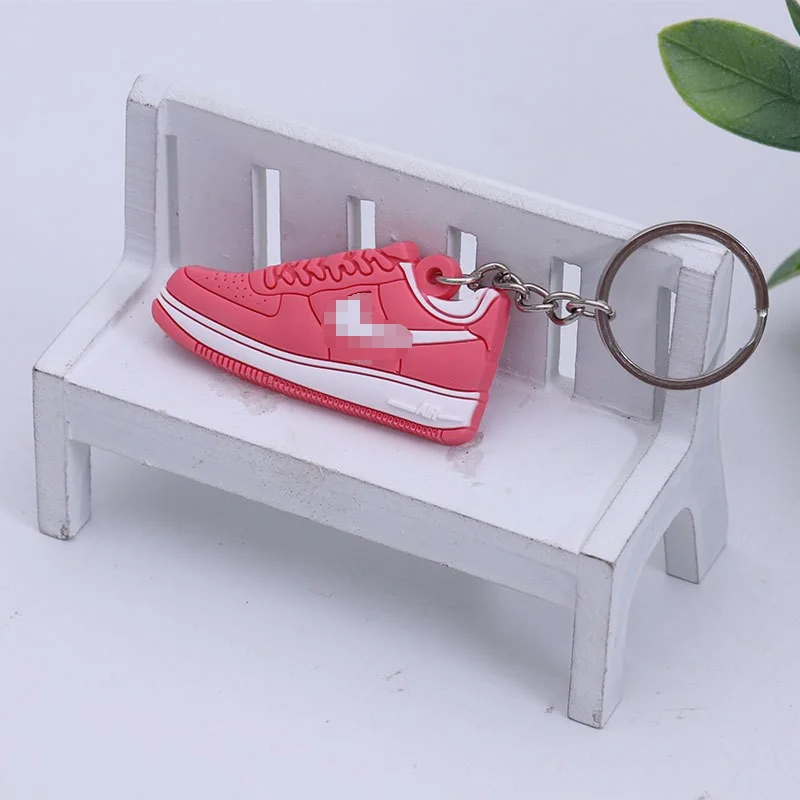 Hot Sale Mini Sports Shoe Sneaker PVC Keychain Rubber Martial Arts Keychains in Metal Plastic Iron-Soft PVC Keychain