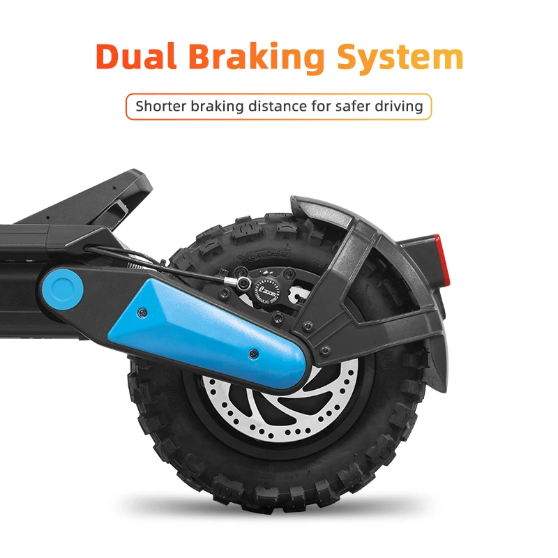 Dual charge ports off road powerful scooter with atmospheric lights off-road motorized scooter