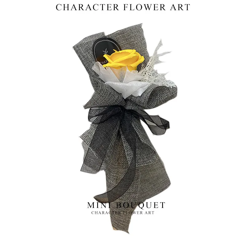 Hot selling soft and fragrant artificial sunflower carnation Beautiful mini single soap  flowers roses bouquet