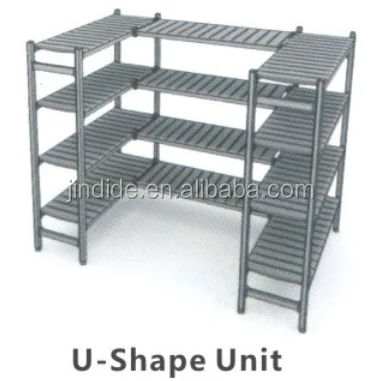 Plastic Shelving with Steel Core Durable And Stable Plastic Shelf