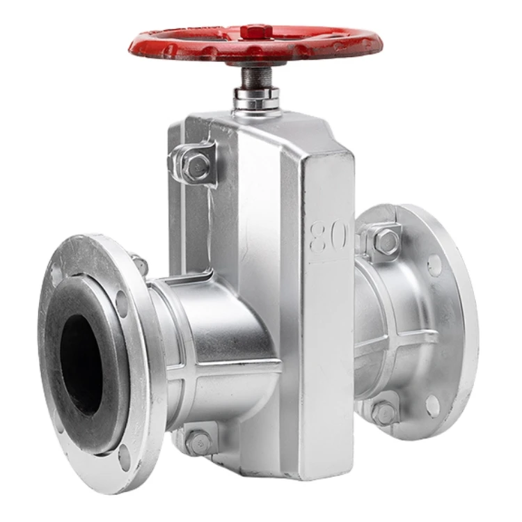 CQATMT Solid Material Pinch Flow Valve Flange Pinch Valve Pinch Industrial Valves