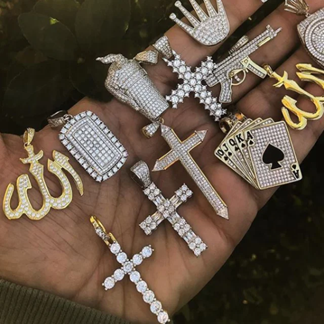 Самые продаваемые ювелирные изделия Missjewelry на заказ, подвески «сделай сам», ожерелье, Мужская Золотая подвеска в стиле хип-хоп на заказ