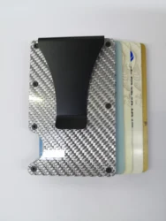 2022 Minimalist  Aluminum Money Clip Wallets Pocket RFID Blocking Metal Wallets for Men