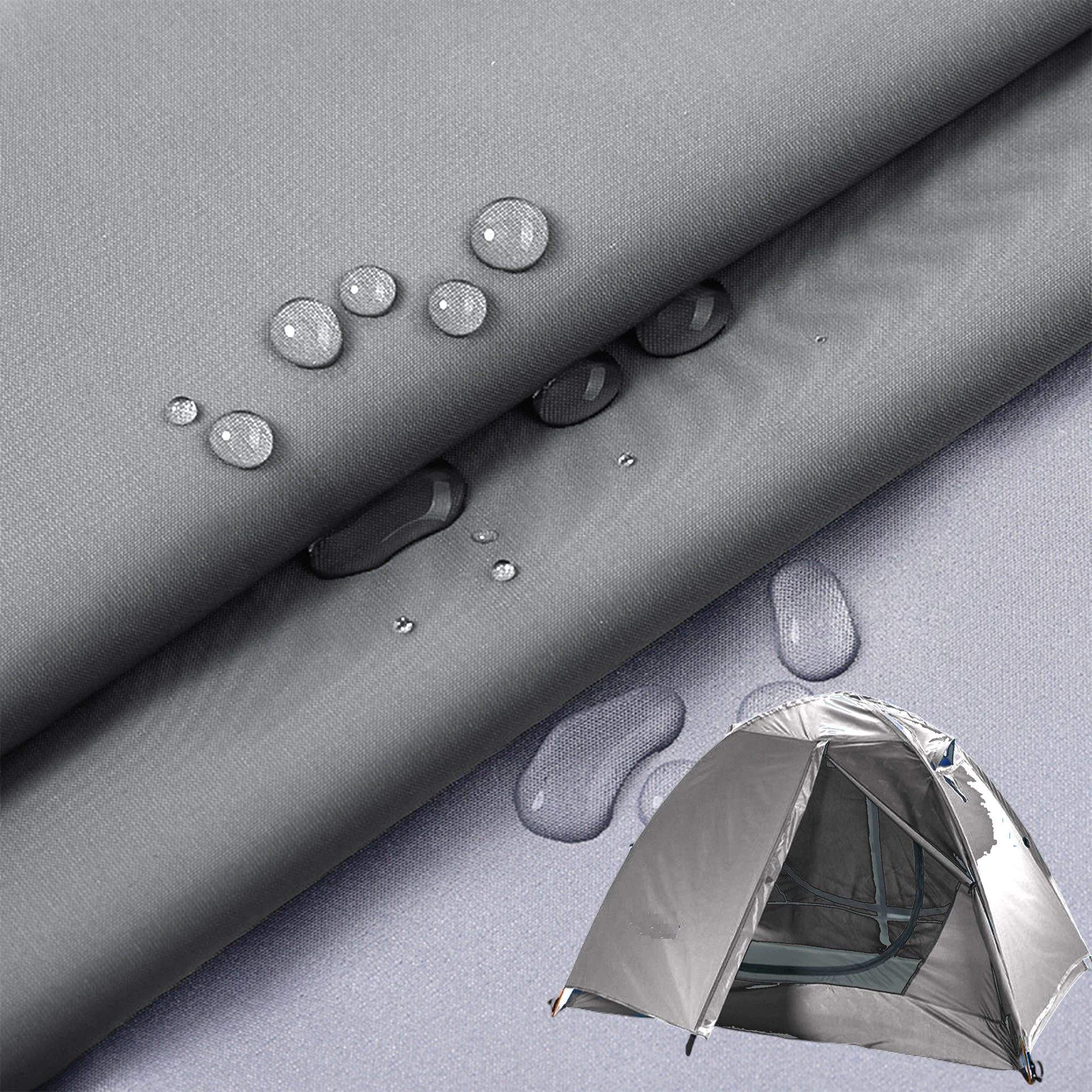 car cover material silver coated 100% polyester recycled ripstop fabric taffeta pu waterproof
