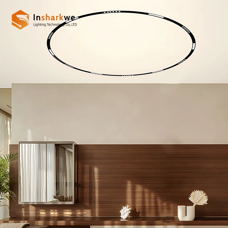 Insharkwe Dc48v  Hotel home living room circular  Rail Magnetic Spot Light Round Shape 20 wide magnetic suction track lights