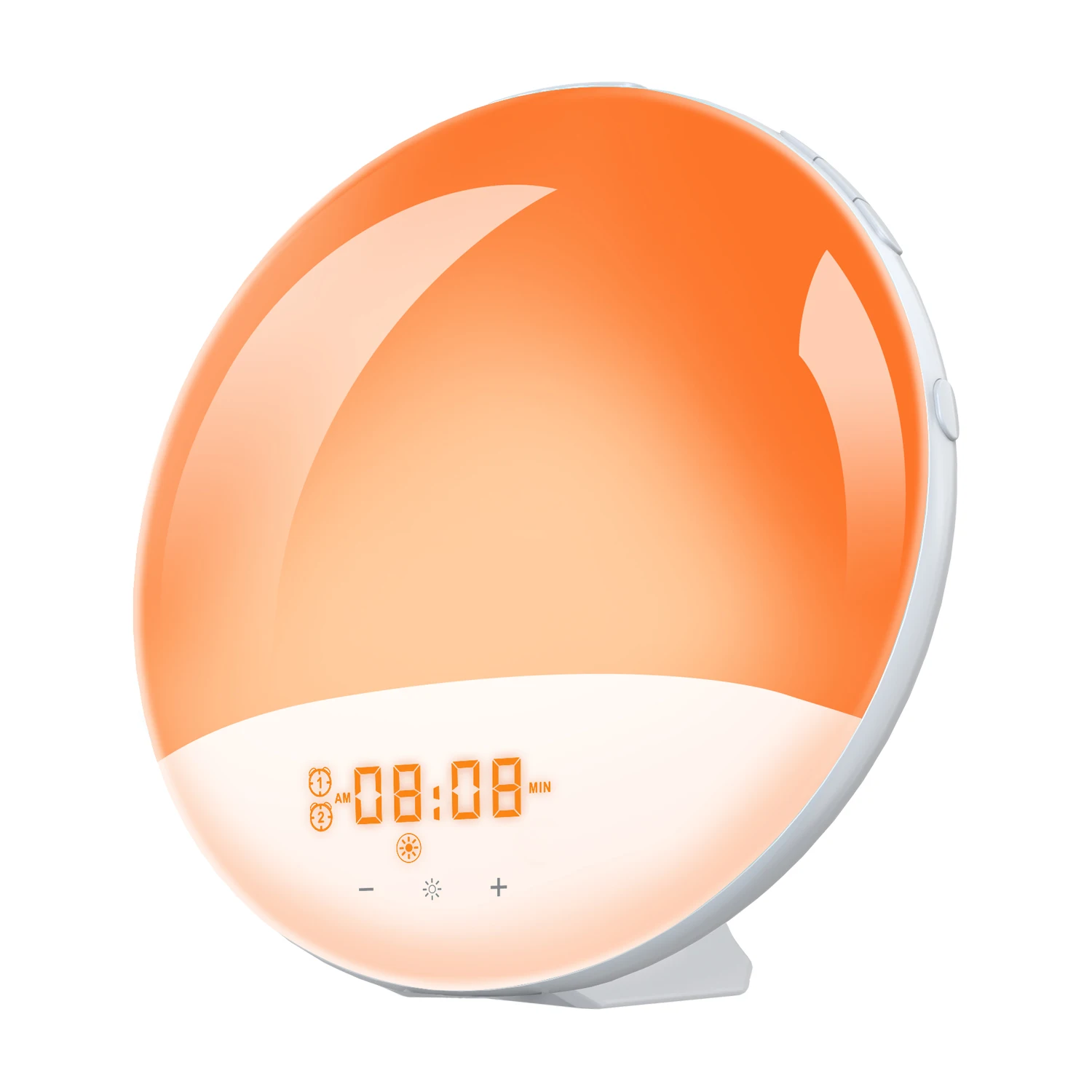 Dual Alarm Snooze Sunrise Dimmable RGB Digital Led Novelty Clock Daylight Child Baby Bedroom Wake Up Light