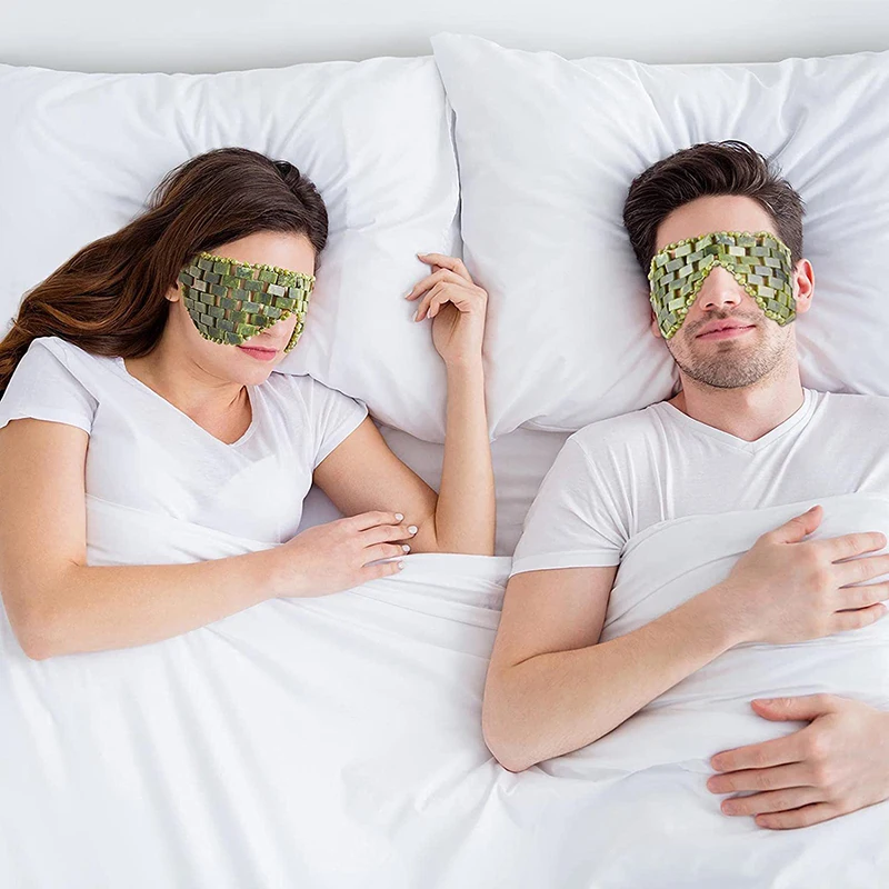 100% Natural Handmade Anti-Aging Xiuyan Jade Eye Mask Jade Stone Eye Mask For Dry Eye Mask