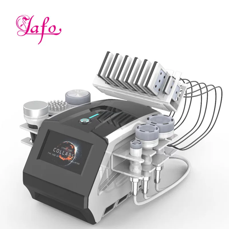 6 IN 1 lipolaser 650nm lipolaser vacuum cavitation rf/multifunction rf lipo laser beauty machine 7 in 1