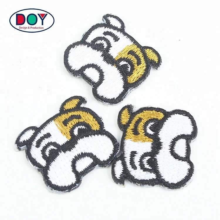Custom Cute Cartoon Animals Logo Mini Embroidery Patches for Shoes