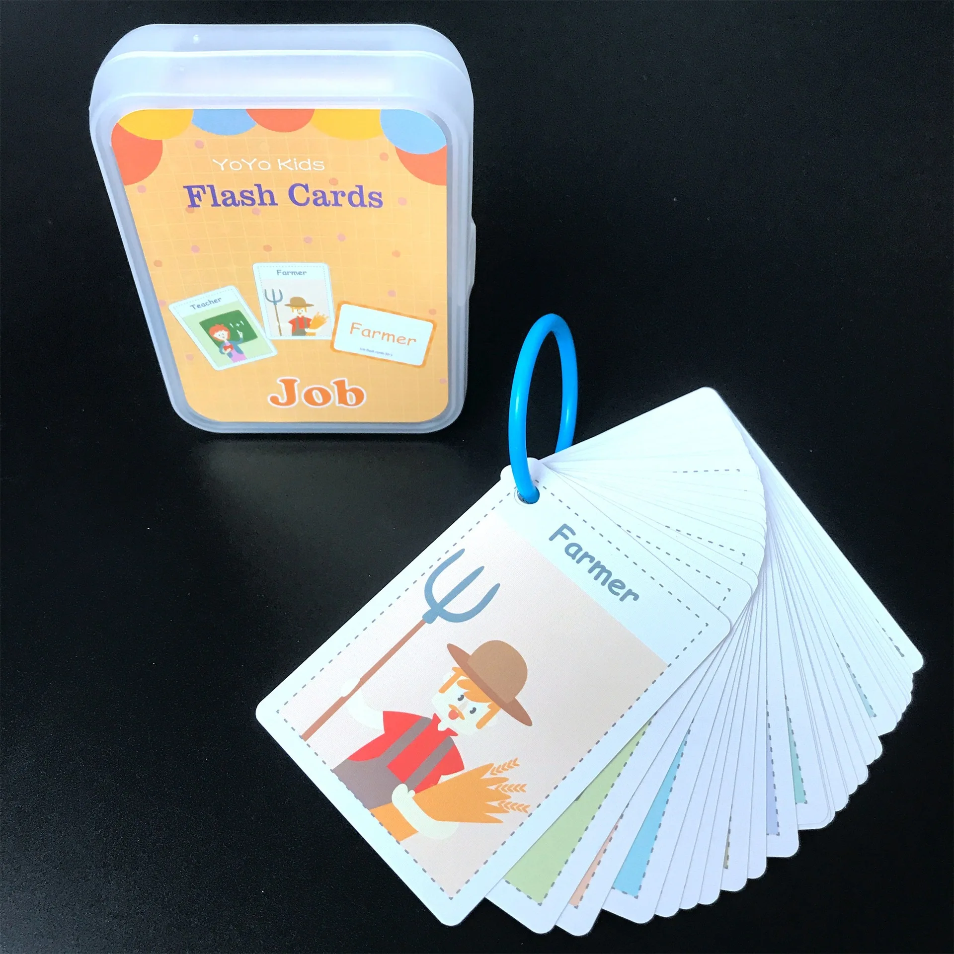 Lower Price Wholesale Printing Card Fruits Animal Cognitive Right Brain Flash Cards For Kids Educational Writing