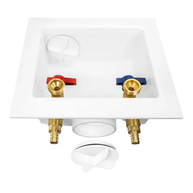 Universal Ice Maker Box,1/2-Inch Pe-A Expansion Inlet Connection with Installed Ball Valve (Expansion Pex with SS Arrestor)