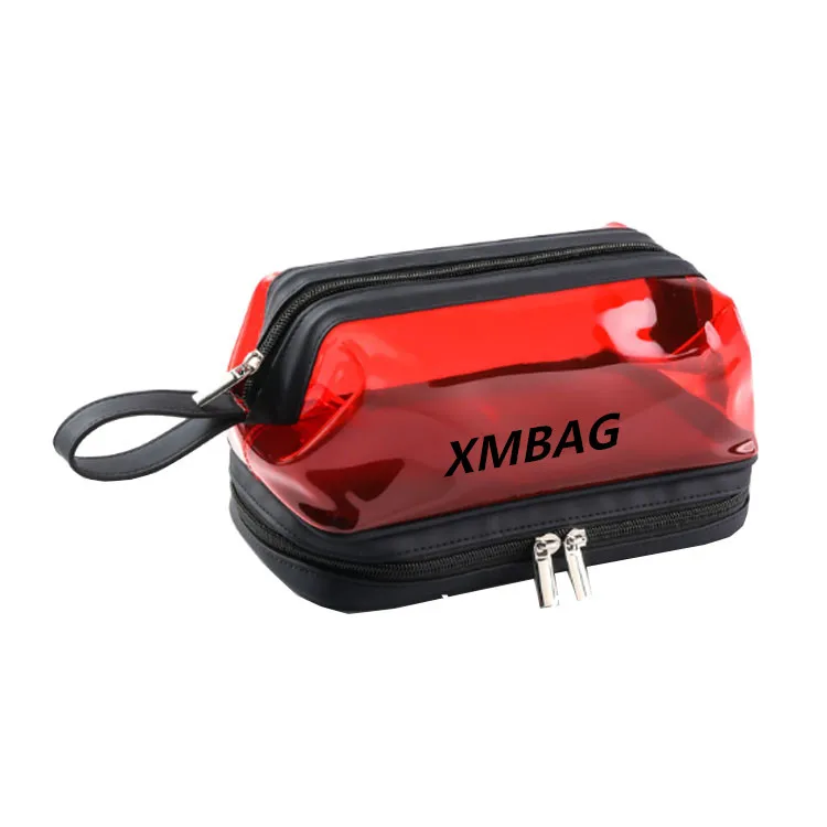 TPU Clear Makeup Organizer Pouches Travel Transparent Cosmetic Bag Large Shaving Dopp Kit Bathroom Toiletries Wash Bags for Men