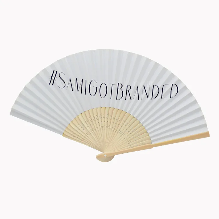 Personalized Handheld Folding Fan Bamboo Ribs For Women Girls Summer Party Event Favor Souvenir Gift  Fabric Hand Fan