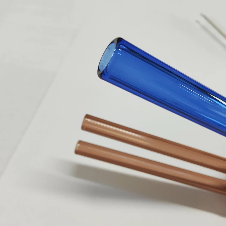 Экологически чистая многоразовая боросиликатная прозрачная и цветная стеклянная Питьевая солома