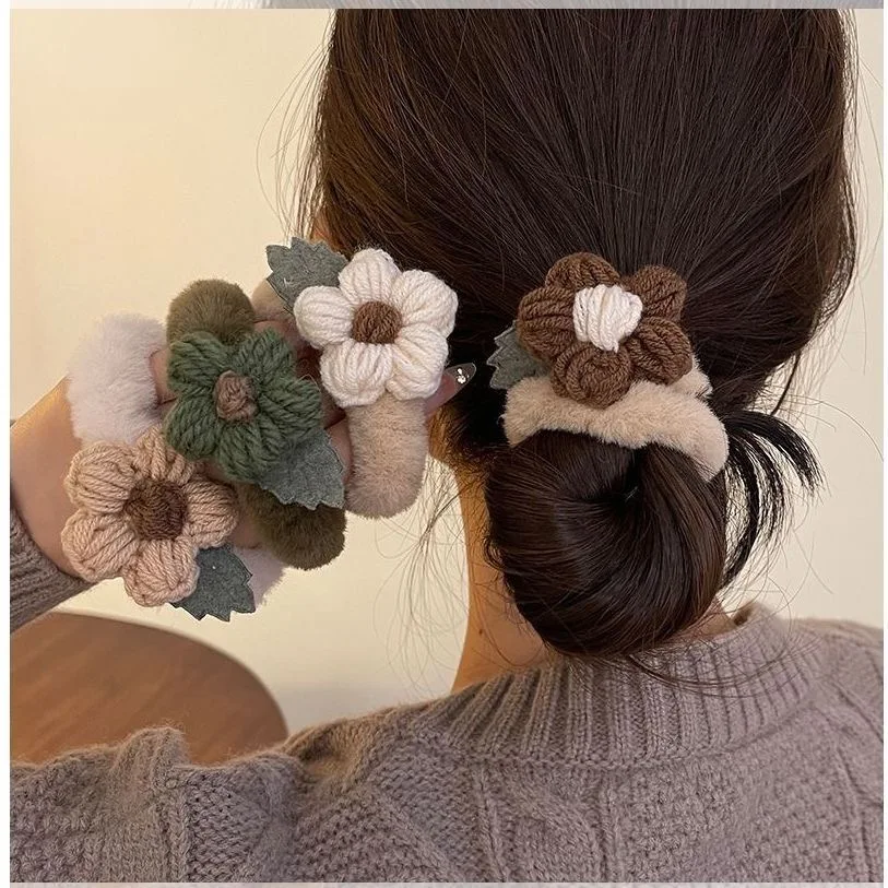 SongMay Hair tie High Elastic Flower Rubber Band elastic hair band hair accessories for girls