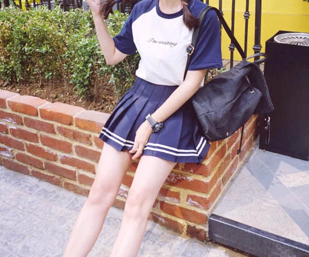 2020 summer new style school girl student a-line short mini skirt women sweet pencil skirt
