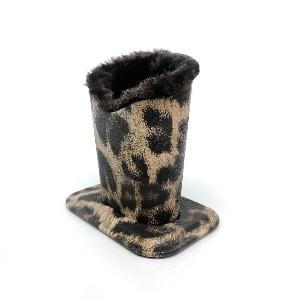 Animal Pattern PU Leather Decorative Sunglasses Eyeglasses Holder Stand