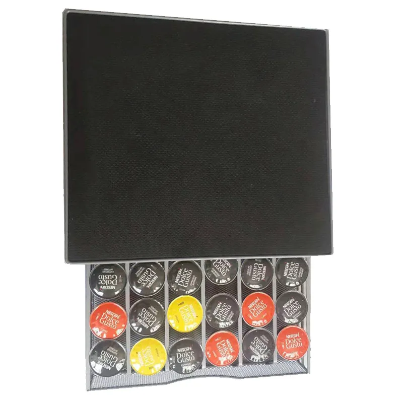 
Оптовая продажа, металлический держатель для кофейных капсул Dolce Gusto, полка для хранения, 36 шт. в упаковке, 4 ряда 