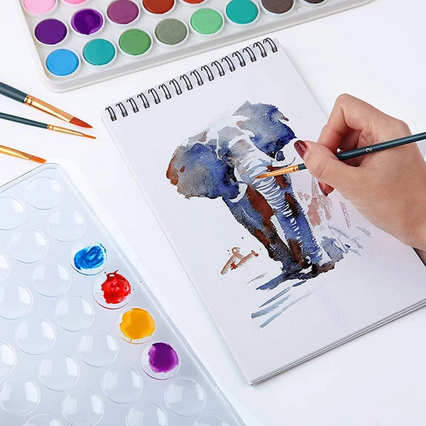 Арт-поставщик 36 цветов кисть для рисования акварелью набор с водой цветная бумага