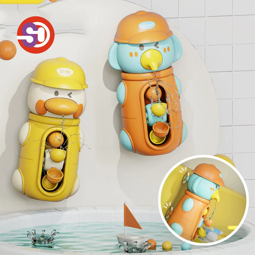 Bathtub Spray Water Animal Child Baby Bath With Sucker Duck Elephant Bathroom Toys