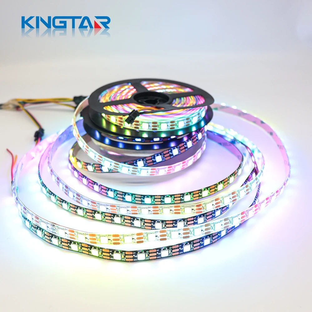Ws2812 smd светодиодные гибкие полосы волшебного цвета пиксельные программируемые водонепроницаемые RGB света